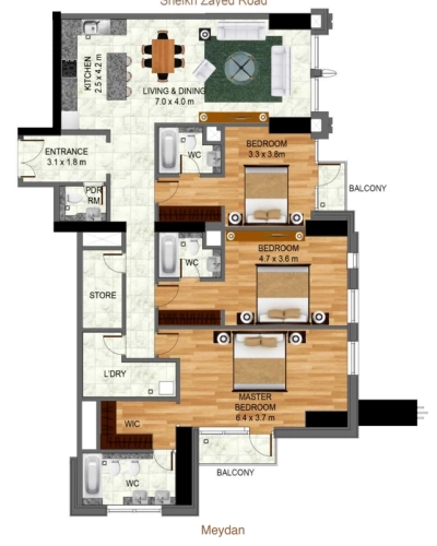 Al Habtoor Group - Meera Tower - Apartment