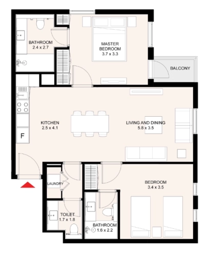 Arada - Aljada East Village The Riff - Apartment