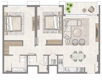 Emaar - Creek Waters II - Apartment