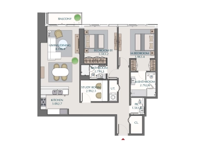 Wasl - 1 Residences - Apartment