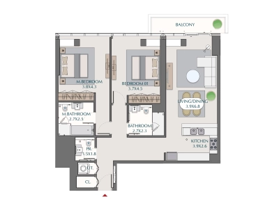 Wasl - 1 Residences - Apartment
