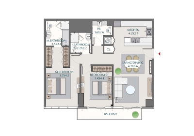 Wasl - 1 Residences - Apartment