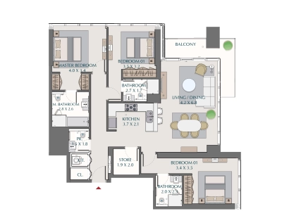 Wasl - 1 Residences - Apartment