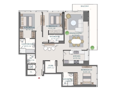 Wasl - 1 Residences - Apartment