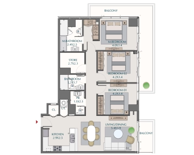 Wasl - 1 Residences - Apartment