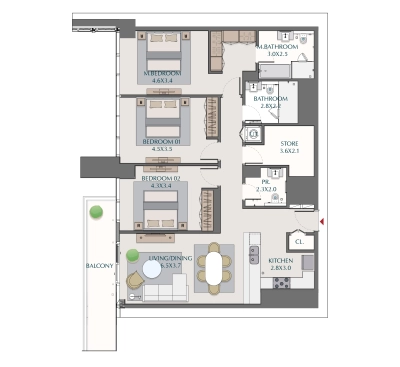 Wasl - 1 Residences - Apartment