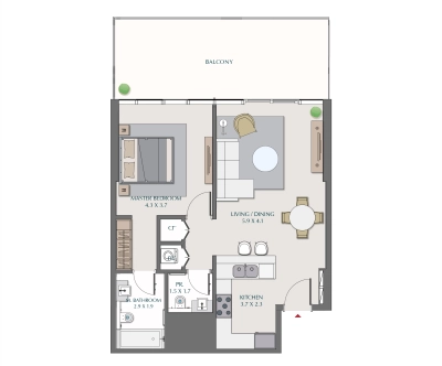 Wasl - 1 Residences - Apartment