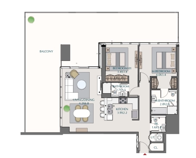 Wasl - 1 Residences - Apartment