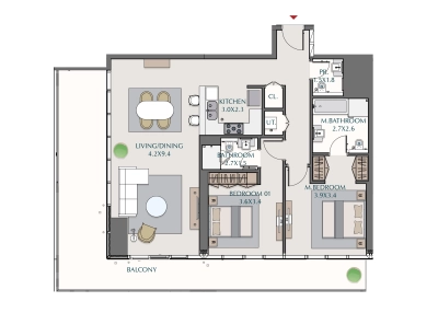 Wasl - 1 Residences - Apartment
