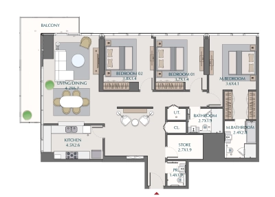 Wasl - 1 Residences - Apartment
