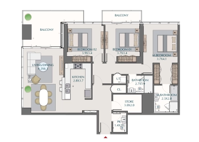 Wasl - 1 Residences - Apartment
