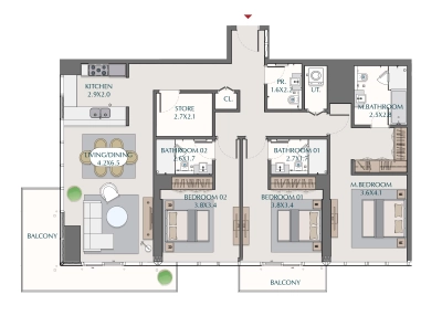 Wasl - 1 Residences - Apartment