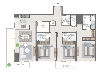 Wasl - 1 Residences - Apartment