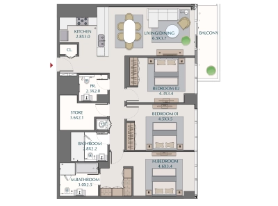 Wasl - 1 Residences - Apartment