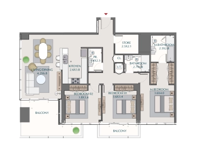 Wasl - 1 Residences - Apartment
