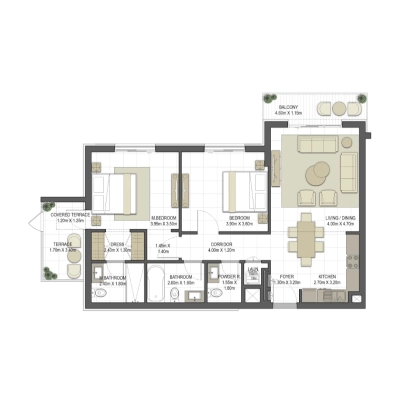 Eagle Hills - Aysha Residences - Apartment