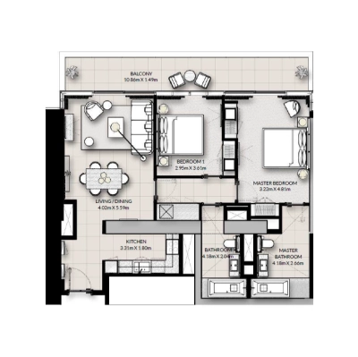Emaar - Vida Residences Dubai Marina - Apartment