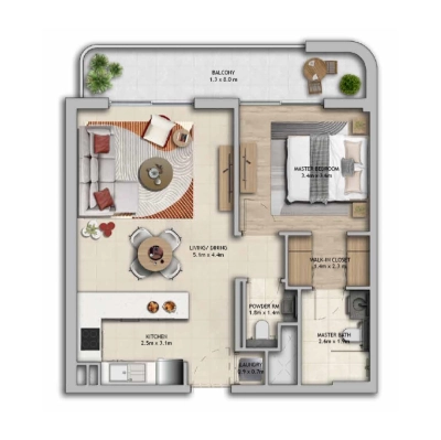 Aldar Properties - Manarat Living 2 - Apartment