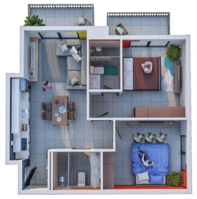 SOL Properties - Sun Point Dubai - Apartment