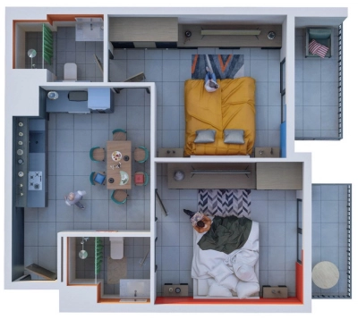 SOL Properties - Sun Point Dubai - Apartment