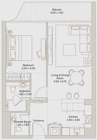 Deyaar Developer - Eleve - Apartment