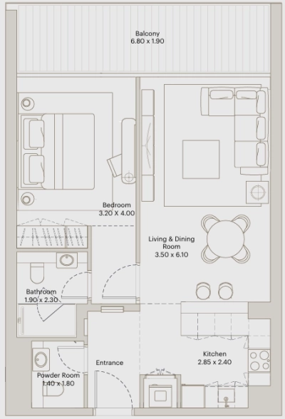 Deyaar Developer - Eleve - Apartment