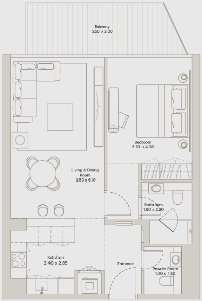 Deyaar Developer - Eleve - Apartment