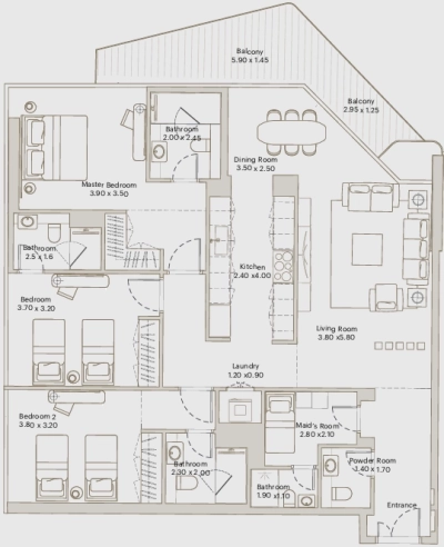 Deyaar Developer - Eleve - Apartment