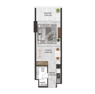 Tasmeer Indigo Properties - SquareX Residence - Apartment