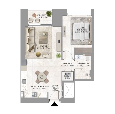 Emaar - Palace Residences Creek Blue - Apartment