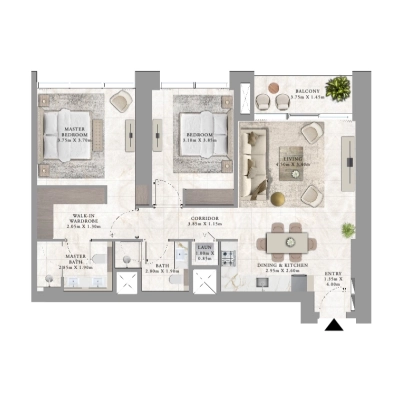 Emaar - Palace Residences Creek Blue - Apartment