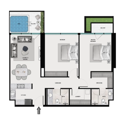 Samana - Samana Barari Lagoons - Apartment