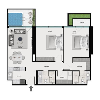 Samana - Samana Barari Lagoons - Apartment