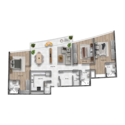 Radiant Enterprises - Radiant Marina Towers - Apartment