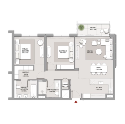 Meraas - City Walk Crestlane - Apartment